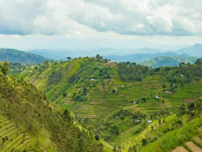 Beautiful rural landscape in Rwanda near Nyungwe National Park, Africa