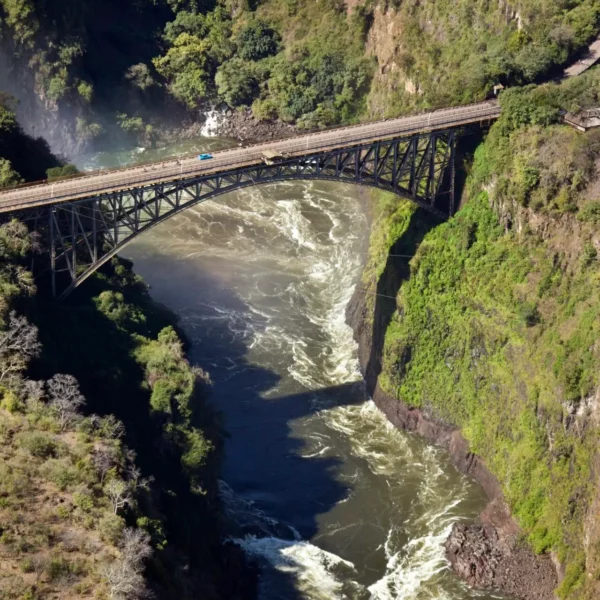 Zambezi River at the border of Zimbabwe and Zambia